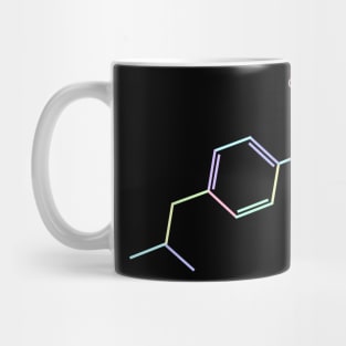 Ibuprofen Kawaii Pastel Rainbow Molecule Mug